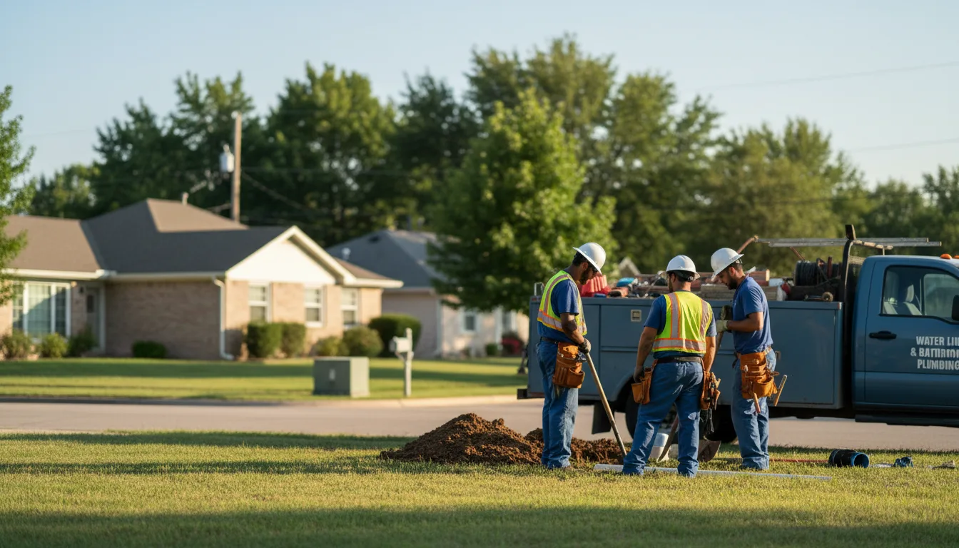 Residential water line and bathroom plumbing service in Reynoldsburg, OH